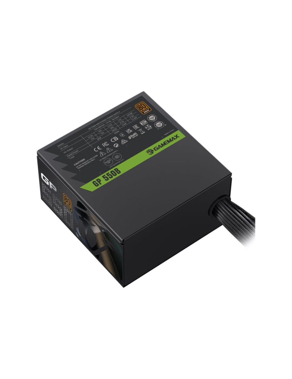 Gamemax PSU | GP 550B | 550 W | Bronze | Non-Modular