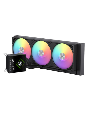 Gamemax CPU Liquid Cooler | GLACIER 360 LCD BK | Black