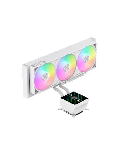 Gamemax CPU Liquid Cooler | GLACIER 360 LCD WH | White