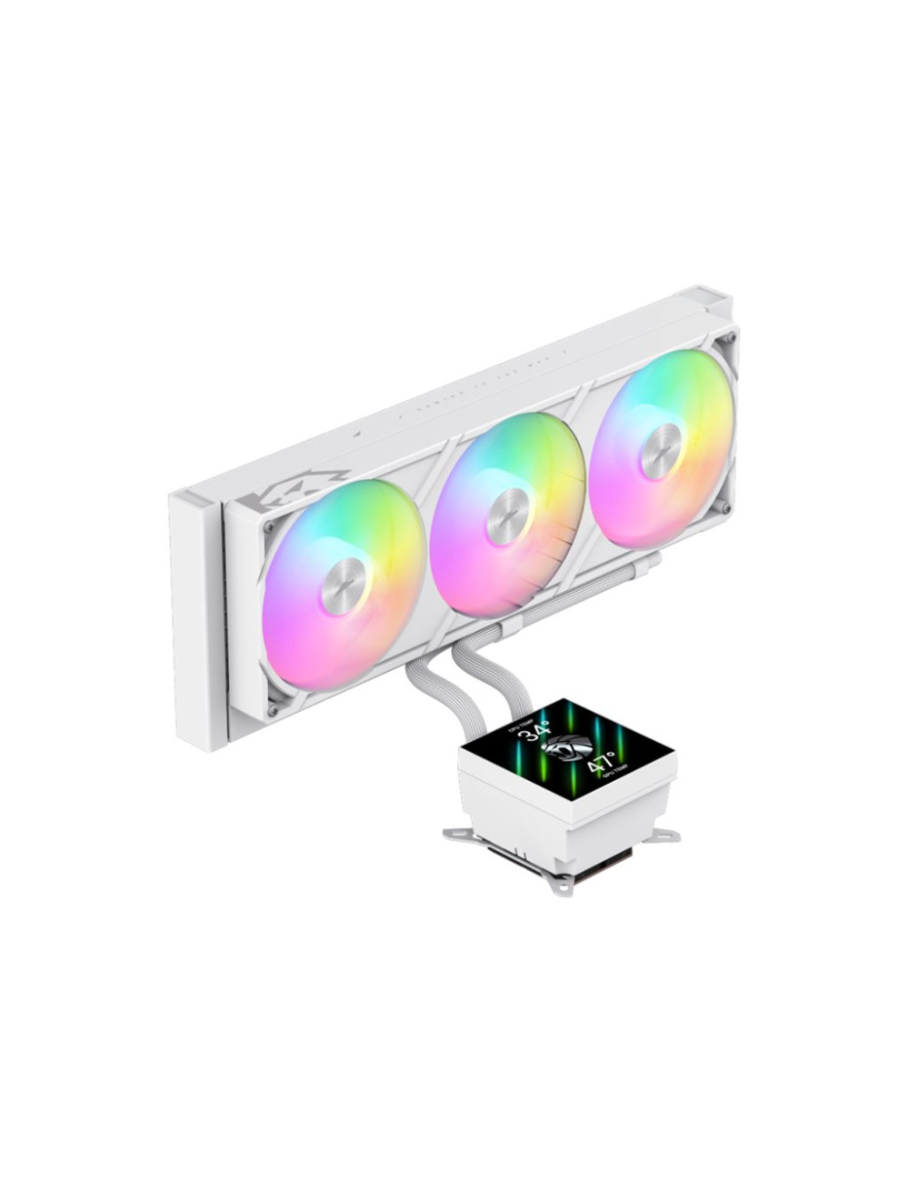 Gamemax CPU Liquid Cooler | GLACIER 360 LCD WH | White