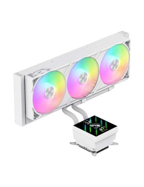 Gamemax CPU Liquid Cooler | GLACIER 360 LCD WH | White