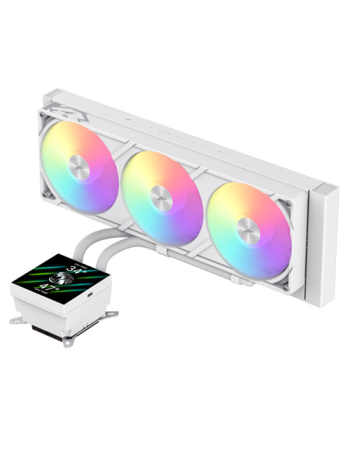 Gamemax CPU Liquid Cooler | GLACIER 360 LCD WH | White