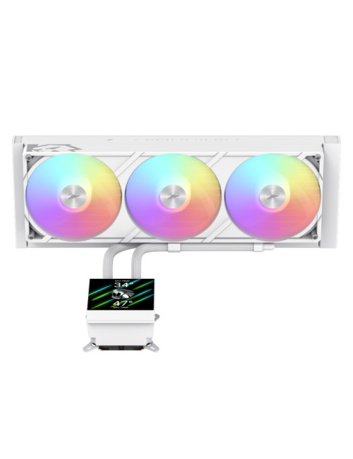 Gamemax CPU Liquid Cooler | GLACIER 360 LCD WH | White