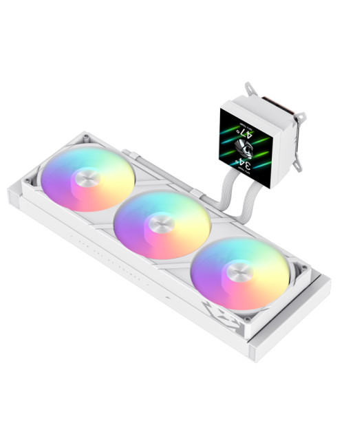 Gamemax CPU Liquid Cooler | GLACIER 360 LCD WH | White