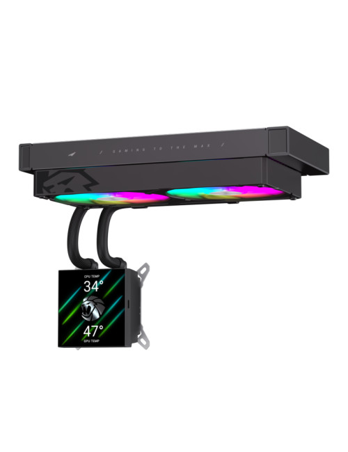 Gamemax CPU Liquid Cooler | GLACIER 240 LCD BK | Black