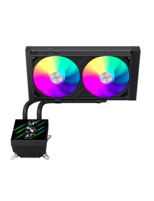 Gamemax CPU Liquid Cooler | GLACIER 240 LCD BK | Black