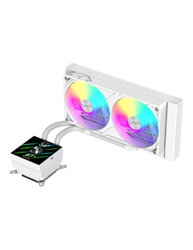 Gamemax CPU Liquid Cooler | GLACIER 240 LCD WH | White