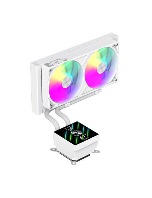 Gamemax CPU Liquid Cooler | GLACIER 240 LCD WH | White