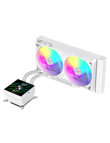 Gamemax CPU Liquid Cooler | GLACIER 240 LCD WH | White