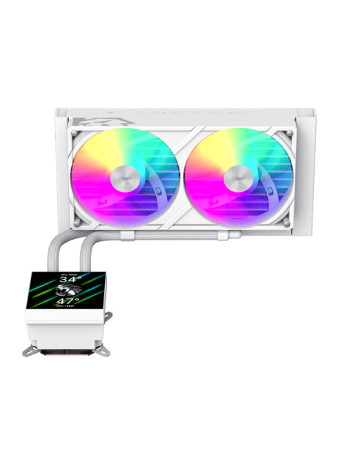 Gamemax CPU Liquid Cooler | GLACIER 240 LCD WH | White