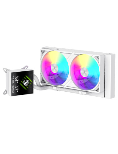 Gamemax CPU Liquid Cooler | GLACIER 240 LCD WH | White
