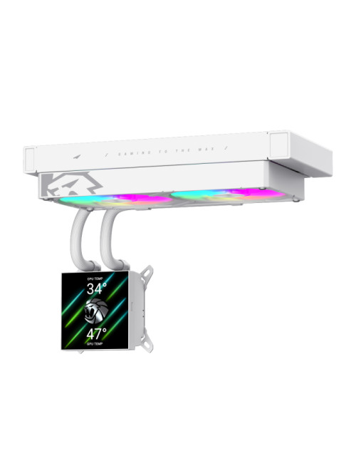 Gamemax CPU Liquid Cooler | GLACIER 240 LCD WH | White