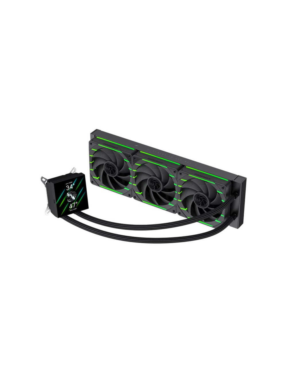 Gamemax CPU Liquid Cooler | HAILSTORM 360 LCD BK | Black