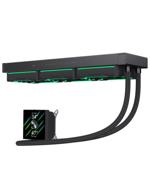 Gamemax CPU Liquid Cooler | HAILSTORM 360 LCD BK | Black