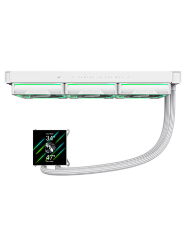 Gamemax CPU Liquid Cooler | HAILSTORM 360 LCD WH | White