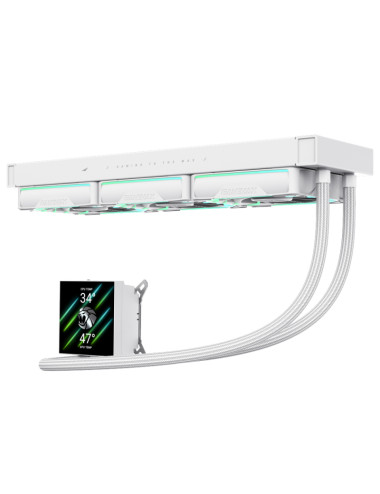 Gamemax CPU Liquid Cooler | HAILSTORM 360 LCD WH | White