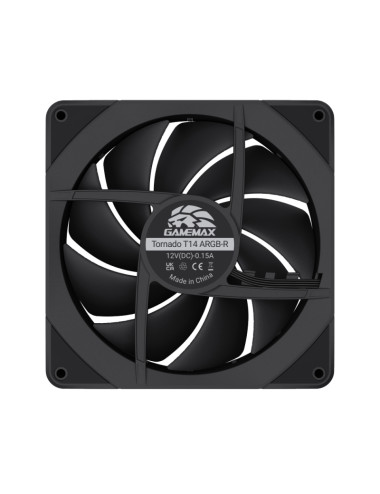 Gamemax Case Fan | TORNADO T14 ARGB-R | Black