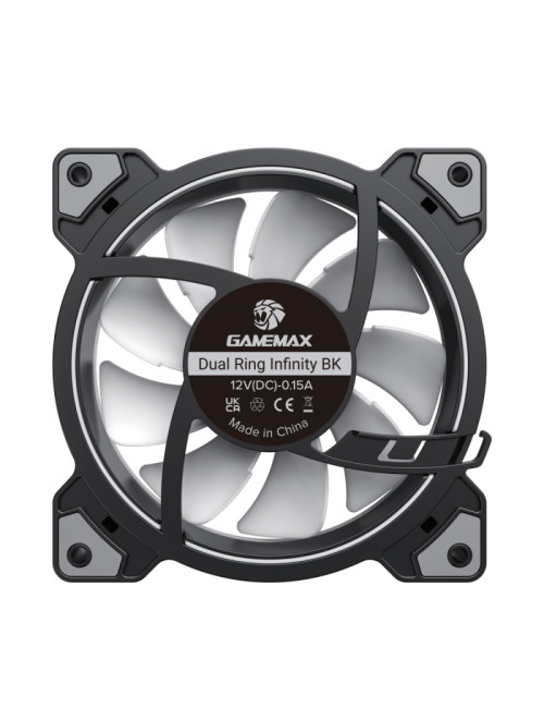 Gamemax Case Fan | DUAL RING INFINITY BK | Black
