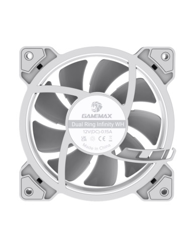 Gamemax Case Fan | DUAL RING INFINITY WH | White