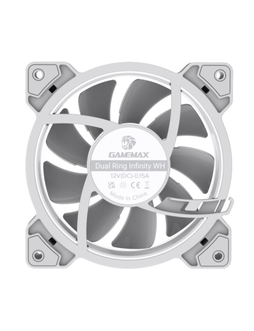 Gamemax Case Fan | DUAL RING INFINITY WH | White
