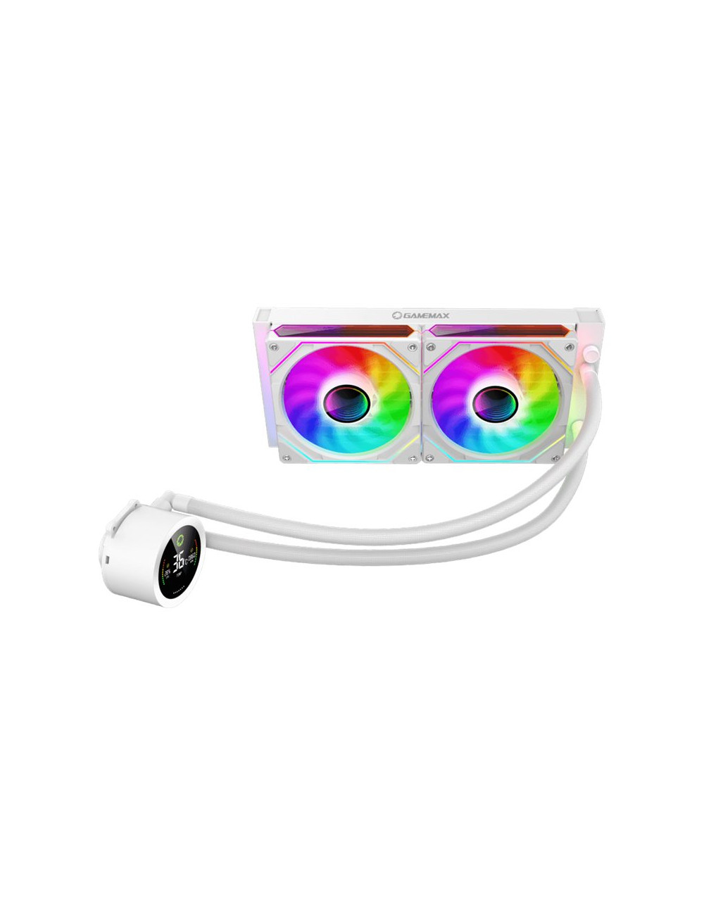 Gamemax CPU Liquid Cooler | ICEBURG 240 DIGITAL WH | White