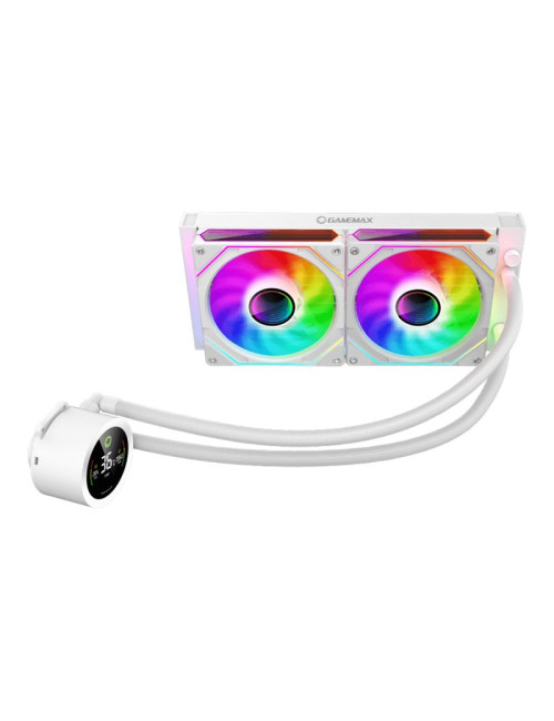 Gamemax CPU Liquid Cooler | ICEBURG 240 DIGITAL WH | White