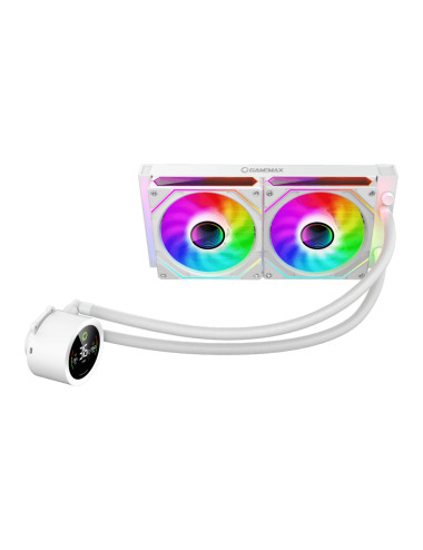 Gamemax CPU Liquid Cooler | ICEBURG 240 DIGITAL WH | White