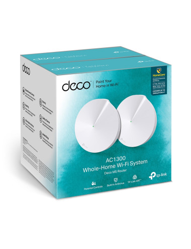 TP-LINK AC1300 Whole Home Mesh Wi-Fi System Deco M5 (2-pack) 802.11ac, 867+400 Mbit/s, 10/100/1000 Mbit/s, Ethernet LAN (RJ-45) 