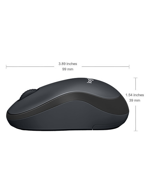 Logitech Mouse M220 SILENT Wireless, Charcoal, USB