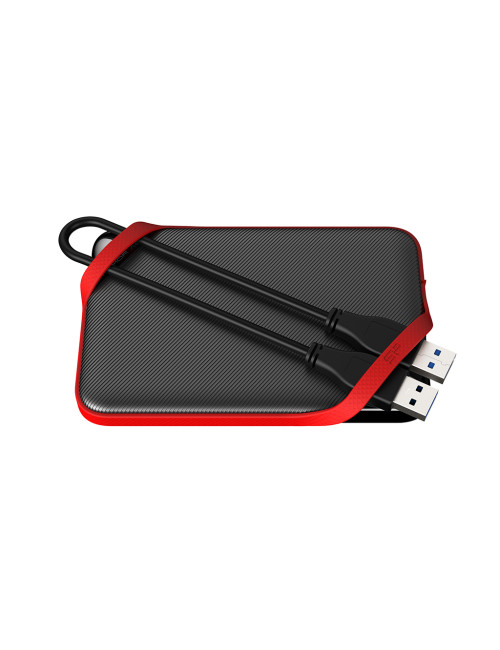 Silicon Power Portable Hard Drive ARMOR A62 1000 GB, USB 3.2 Gen1, Black/Red