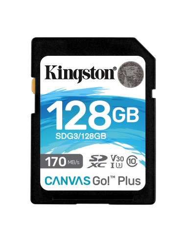 Kingston Canvas Go! Plus 128 GB, SD, Flash memory class 10