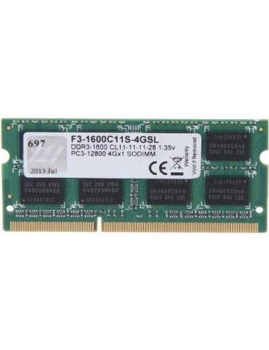 NB MEMORY 4GB PC12800 DDR3/SO F3-1600C11S-4GSL G.SKILL