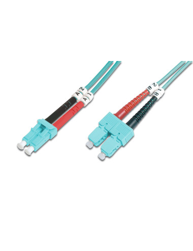 Digitus FO Patch Cord, Duplex, LC to SC MM OM3 50/125 , 1 m