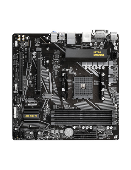 Gigabyte B550M DS3H 1.0 Processor family AMD, Processor socket AM4, DDR4 DIMM, Memory slots 4, Number of SATA connectors 4 x SAT