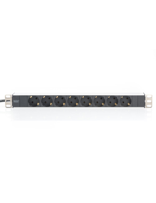 Digitus Aluminum outlet strip with 8 safety outlets DN-95401 Sockets quantity 8, 8x safety outlets 250VAC 50/60Hz / 16A / 4000W.