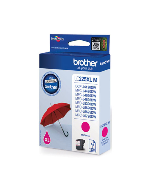 Brother LC-225XLM Ink Cartridge, Magenta