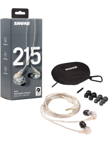 Shure SE215 Earphone, Clear