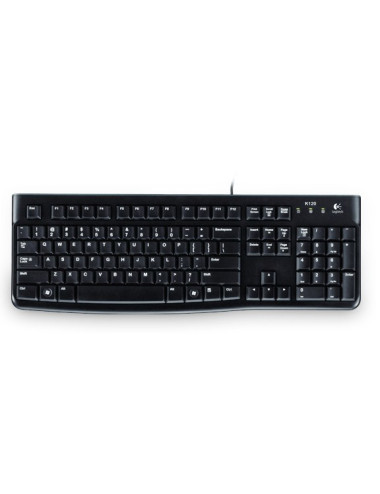 Logitech K120 Standard, Wired, EN/LT, 1.5 m, USB Port, Black, Lithuanian, 55 g