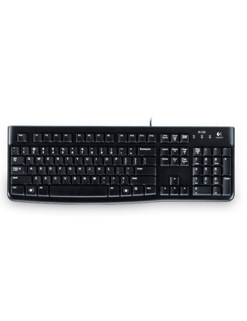Logitech K120 Standard, Wired, EN/LT, 1.5 m, USB Port, Black, Lithuanian, 55 g