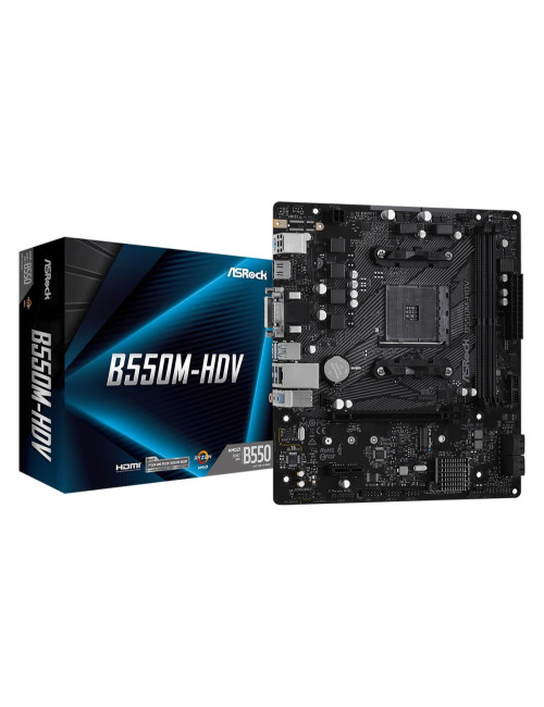 Mainboard|ASROCK|AMD B550|SAM4|MicroATX|1xPCI-Express 3.0 1x|1xM.2|1xPCI-Express 4.0 16x|Memory DDR4|Memory slots 2|1x15pin D-su