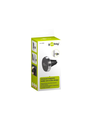Goobay Magnetic mount Metal Slim Design for smartphones (35mm) 38685 Black/Silver