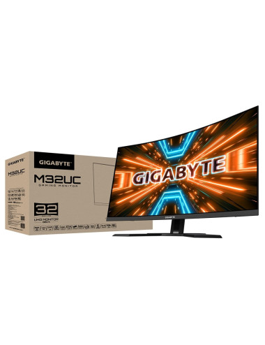 Gigabyte Gaming Monitor M32UC-EK 32 ", VA, UHD, 3840 x 2160, 16:9, 1 ms, 350 cd/m , Black, 144 Hz, HDMI ports quantity 2