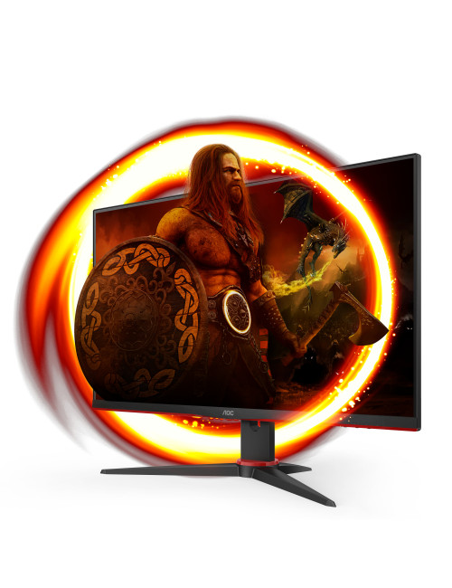 AOC Monitor 24G2ZE/BK 23.8 ", IPS, FHD, 1920 x 1080, 16:9, 1 ms, 350 cd/m , Black, Headphone out (3.5mm), 240 Hz, HDMI ports qua