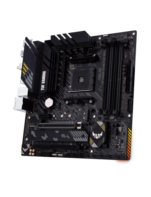 Asus TUF GAMING B550M-PLUS WIFI II Processor family AMD, Processor socket AM4, DDR4, Memory slots 4, Chipset B550, microATX