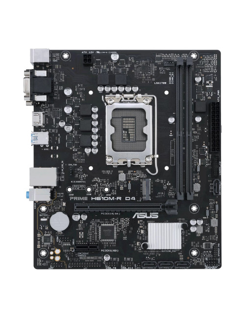 Asus PRIME H610M-R D4-SI Processor family Intel, Processor socket LGA 1700, DDR4 DIMM, Memory slots 2, Supported hard disk drive