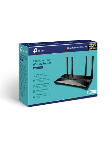 TP-LINK AX1500 Wi-Fi 6 Router Archer AX10 802.11ax, 1201+300 Mbit/s, 10/100/1000 Mbit/s, Ethernet LAN (RJ-45) ports 4, MU-MiMO Y