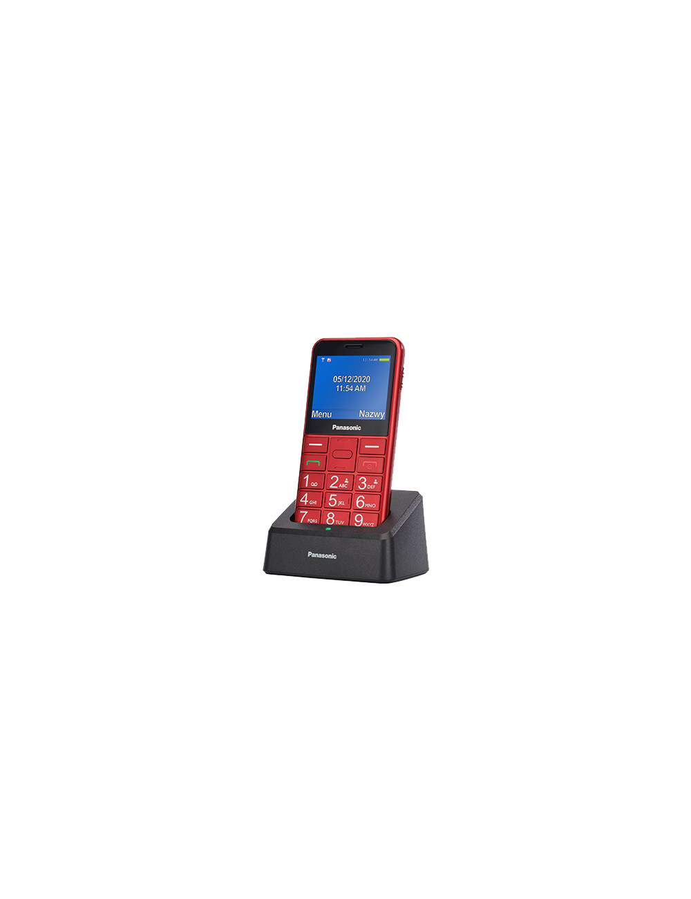 Panasonic KX-TU155EXBN Red, 2.4 ", TFT-LCD, microSD/microSDHC MB, USB version micro USB, Built-in camera, Main camera 0.3 MP, 32