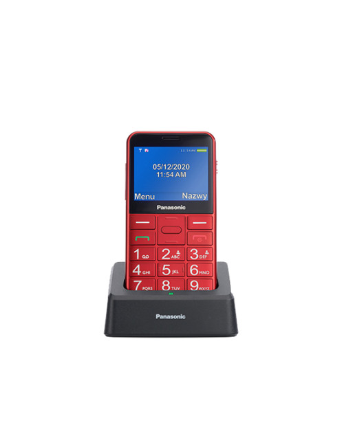 Panasonic KX-TU155EXBN Red, 2.4 ", TFT-LCD, microSD/microSDHC MB, USB version micro USB, Built-in camera, Main camera 0.3 MP, 32