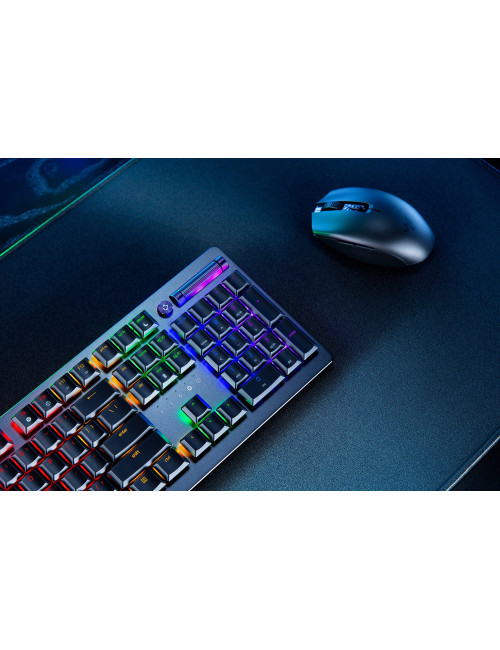 Razer Gaming Keyboard Deathstalker V2 Pro RGB LED light, US, Wireless, Black, Optical Switches (Linear), Numeric keypad