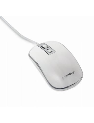 MOUSE USB OPTICAL WHITE/SILVER/MUS-4B-06-WS GEMBIRD